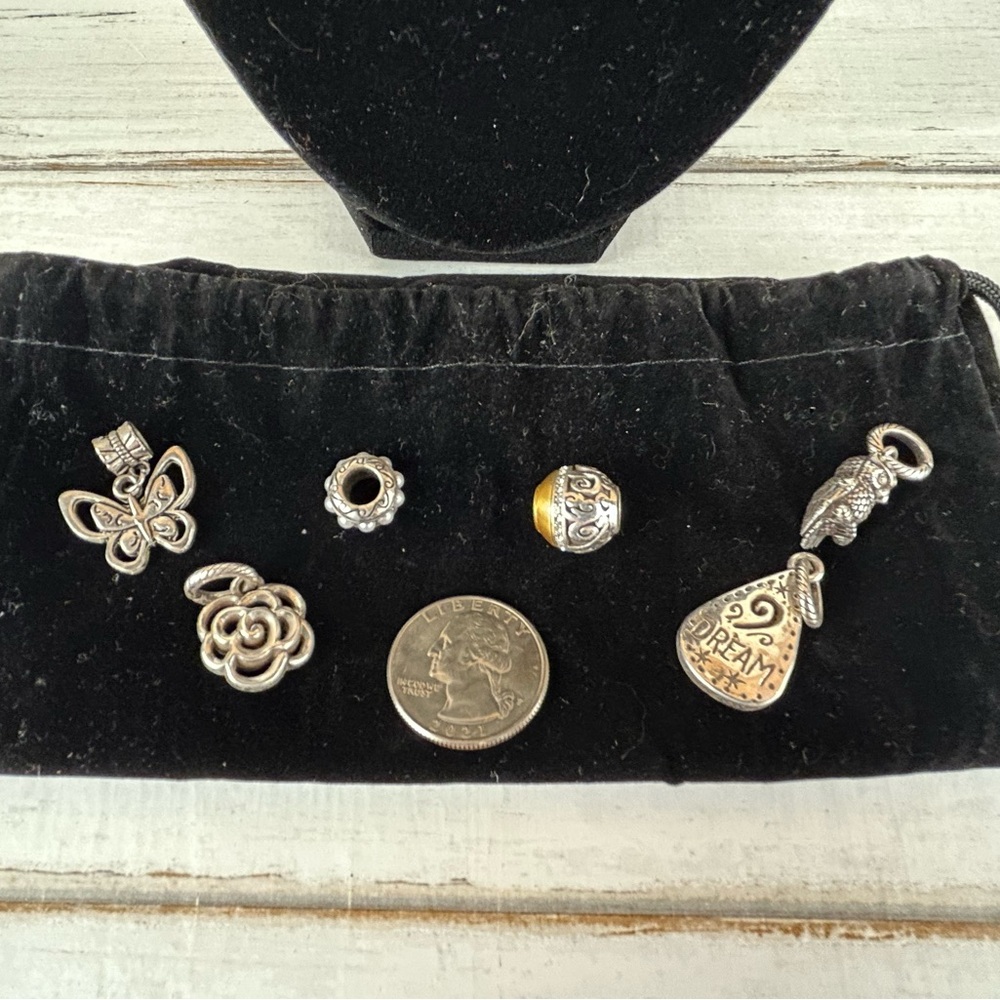 Brighton Silver-Tone Rope Chain Necklace w/ charms & spacers - Picture 3 of 6